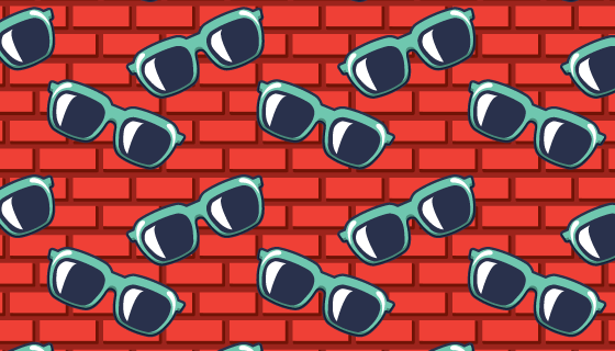 墨镜图案背景矢量素材(EPS)