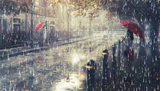 canvas下雨打雷效果