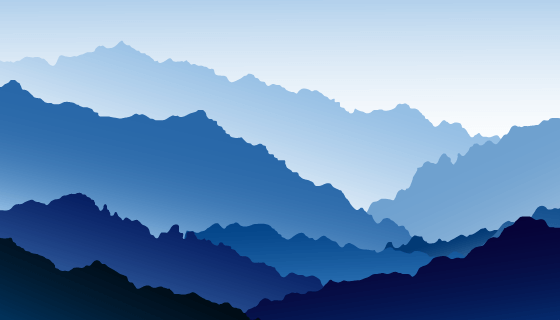 扁平风格山脉景观矢量素材(AI/EPS)