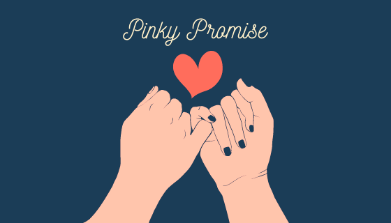 手绘小指拉钩矢量素材(AI/EPS/PNG)