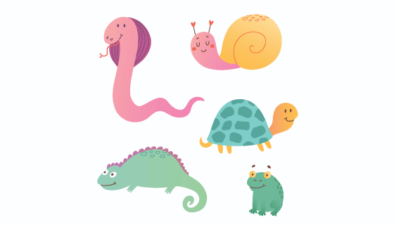 可爱的动物矢量素材(EPS/PNG)