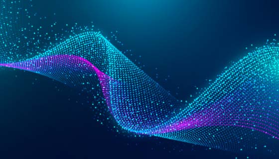 抽象粒子波浪背景矢量素材(AI/EPS)