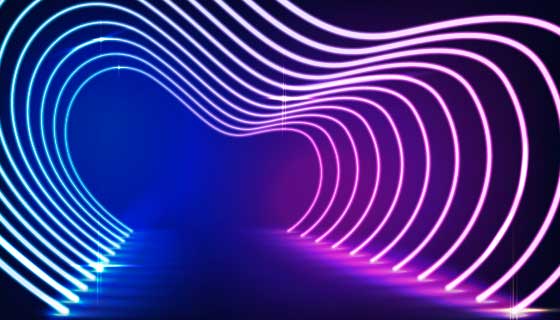 霓虹灯舞台灯光背景矢量素材(AI/EPS)