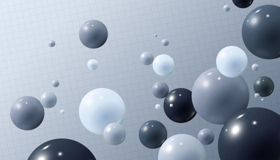 流动的光滑球体背景矢量素材(AI/EPS)