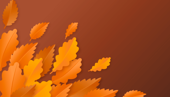 橙色叶子背景矢量素材(AI/EPS)
