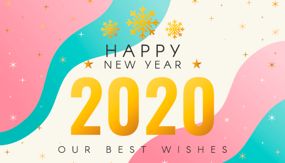 流体设计2020新年快乐背景矢量素材(AI/EPS)