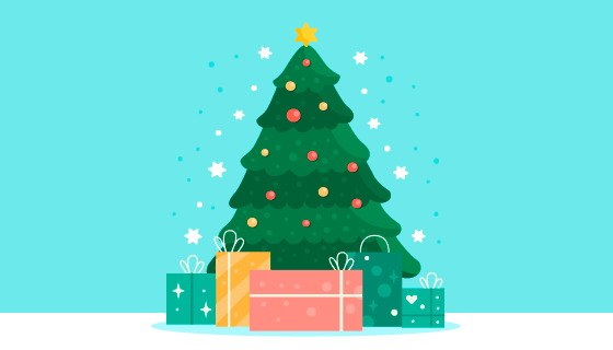 扁平风格圣诞树矢量素材(AI/EPS)