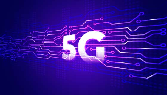 紫色5G概念背景矢量素材(AI/EPS)