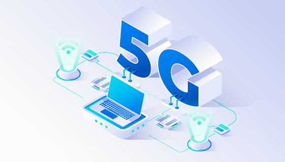 各种设备5G概念背景矢量素材(AI/EPS)