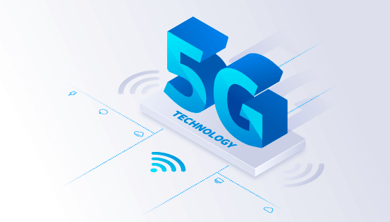 立体5G概念背景矢量素材(AI/EPS)