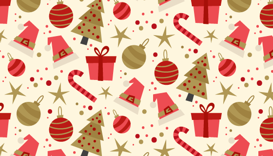 扁平风格圣诞节背景矢量素材(AI/EPS)