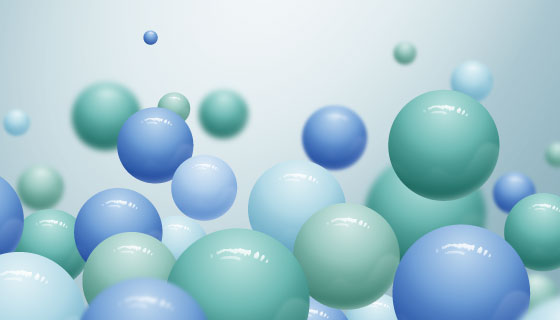 流动的逼真球体背景矢量素材(AI/EPS)