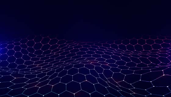 抽象立体波浪蜂窝背景矢量素材(AI/EPS)