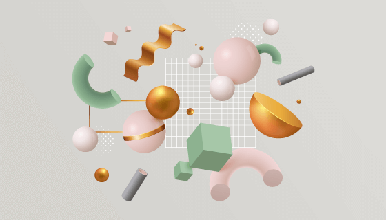 各种各样的几何形状物体矢量素材(AI/EPS)