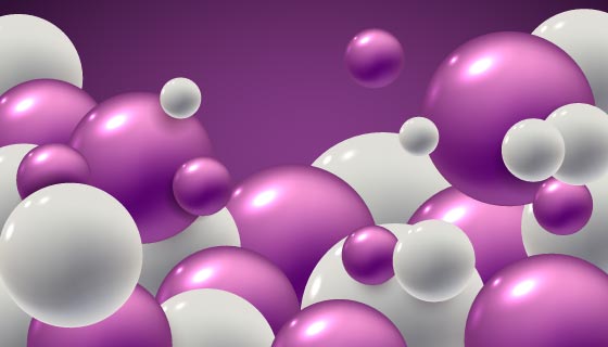 逼真光滑的球体背景矢量素材(AI/EPS)