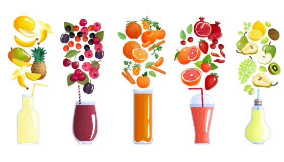 新鲜美味果汁矢量素材(EPS/PNG)