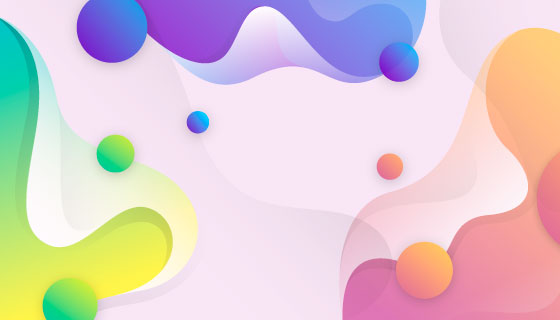 抽象多彩的流动形态背景矢量素材(AI/EPS)