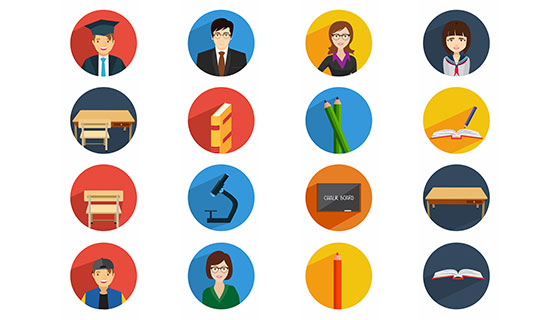 16个教育题材图标矢量素材(EPS)