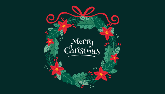 手绘风格圣诞节花环矢量素材(AI/EPS/PNG)