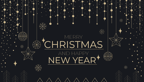 金色元素圣诞节背景矢量素材(AI/EPS/PNG)