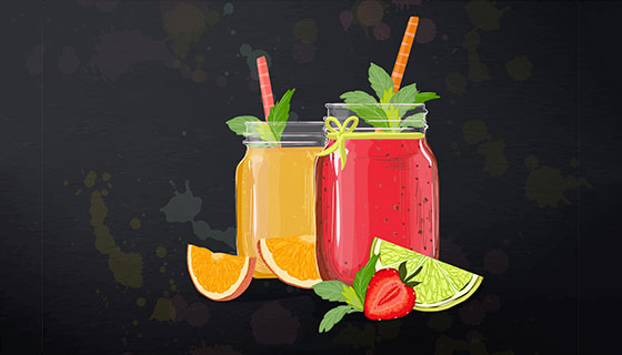 美味果汁矢量素材(EPS/AI)