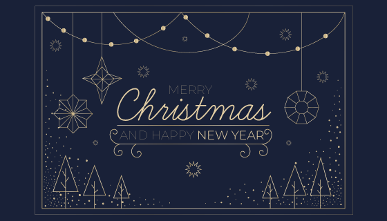 圣诞节概念轮廓背景矢量素材(AI/EPS/PNG)