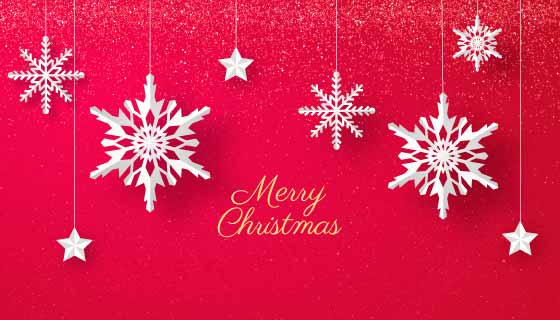 各种各样的雪花圣诞节背景矢量素材(AI/EPS)