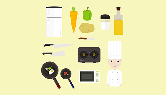 烹饪题材图标矢量素材(EPS/AI)