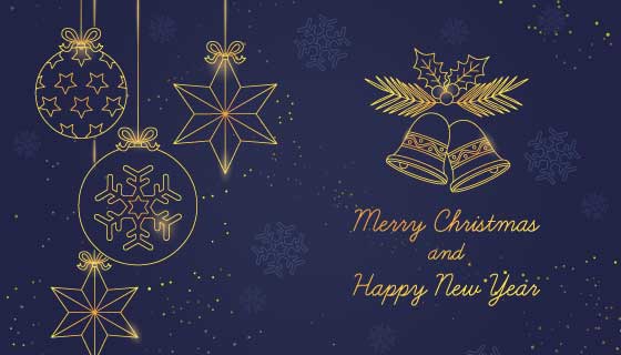 圣诞节概念轮廓背景矢量素材(AI/EPS)