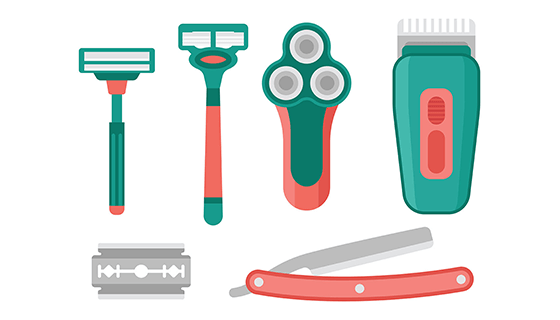 剃须刀刮胡刀矢量素材(EPS/SVG)