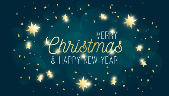 金光闪闪的圣诞节背景矢量素材(AI/EPS)