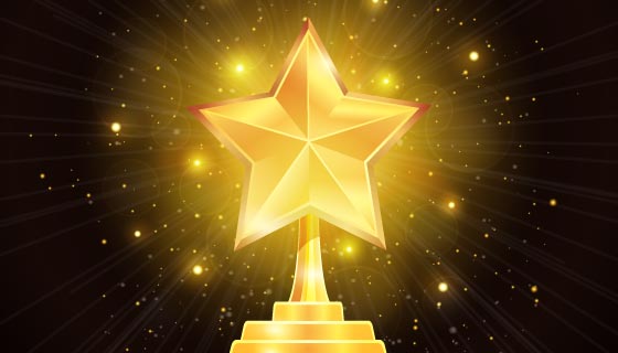 金光闪闪的奖杯矢量素材(EPS)