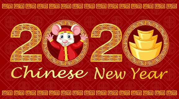 可爱老鼠和金元宝2020新年快乐背景矢量素材(EPS)