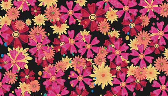 彩色花卉矢量素材(EPS/SVG)