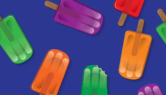 多彩的冰棒矢量素材(AI)