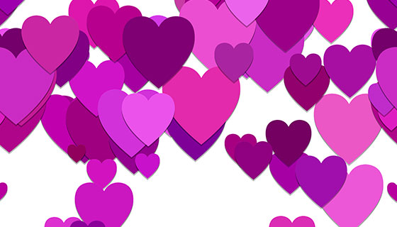 紫色爱心背景矢量素材(EPS)