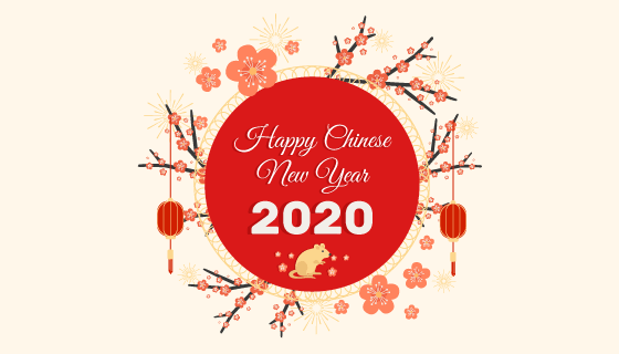 灯笼花环设计2020春节快乐矢量素材(AI/EPS/PNG)