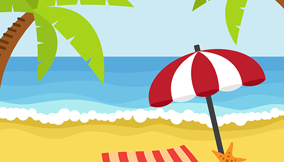 海滩背景矢量素材(EPS)