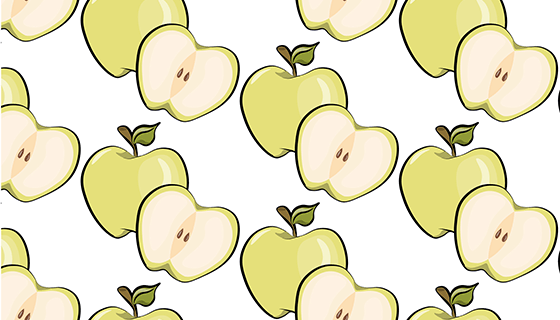 苹果图案背景矢量素材(EPS)