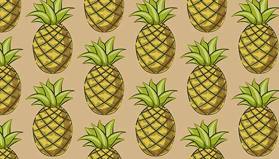菠萝图案背景矢量素材(EPS)