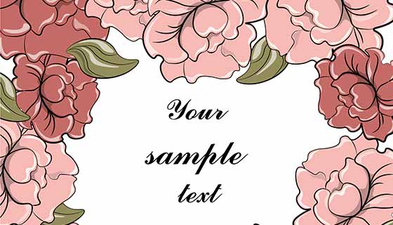 玫瑰背景相框矢量素材(EPS)