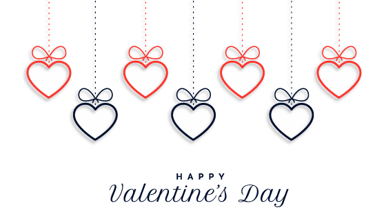 爱心吊坠情人节快乐背景矢量素材(EPS)