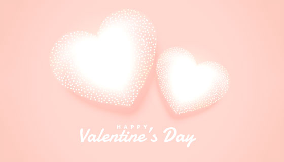 创意白色爱心情人节背景矢量素材(EPS)