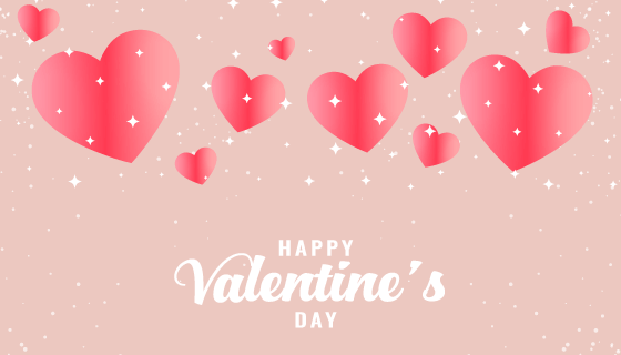 创意粉红色爱心情人节背景矢量素材(EPS)