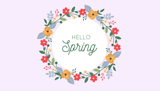 漂亮的春季花卉框架矢量素材(AI/EPS/PNG)