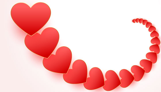 创意红色爱心情人节促销banner矢量素材(EPS)