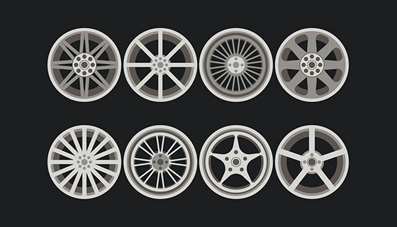 汽车轮毂矢量素材(EPS/SVG)