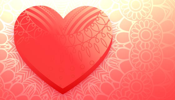 红色爱心情人节促销banner矢量素材(EPS)