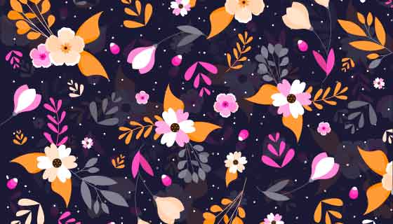 多彩小碎花印花背景矢量素材(AI/EPS)