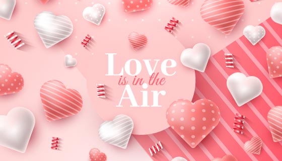 创意爱心情人节背景矢量素材(AI/EPS)